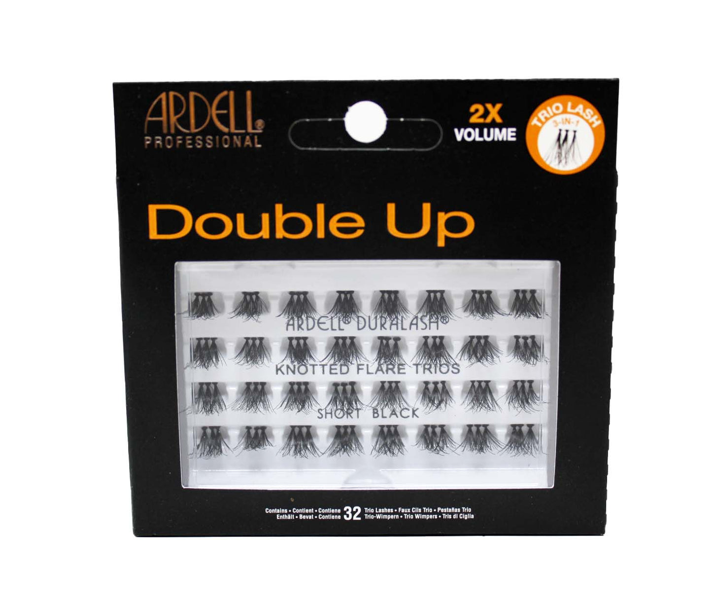 Ardell Wimpern Double Up Trio Kurz Schwarz Knotenfrei