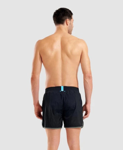 Arena Costume Pantaloncino Uomo Nero Salvia - Big Logo Borders 009103560