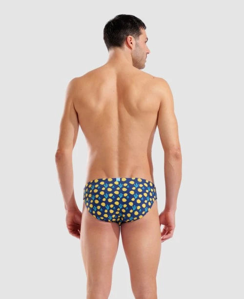 Arena Slip Piscina Uomo Blu - Briefs Allover Fish 005244730