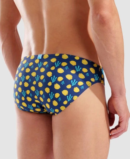 Arena Slip Piscina Uomo Blu - Briefs Allover Fish 005244730