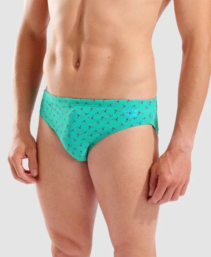 Arena Slip Piscina Uomo Verde - Briefs Allover Flags 005244670