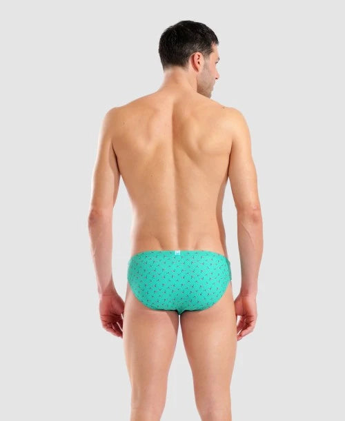 Arena Slip Piscina Uomo Verde - Briefs Allover Flags 005244670