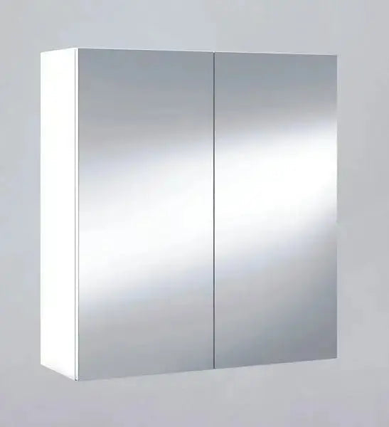 Spiegelschrank 60x21x65H mit 2 Türen - Weiße Ausführung