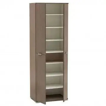 Armadio 4 Ante Rovere Grigio, cm 60x38x174