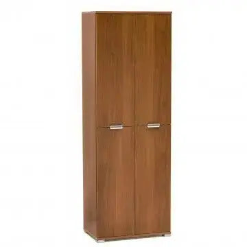 Kleiderschrank, Nussbaumfarben, 4 Türen, 60x38x174 cm