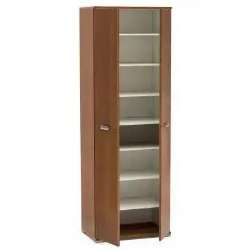 Kleiderschrank, Nussbaumfarben, 4 Türen, 60x38x174 cm