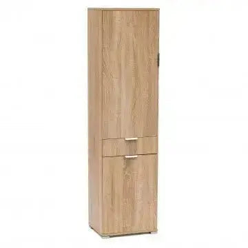 Armadio Cassetto Naturale con 2 Ante e 1 Cassetto, cm 45x38x174