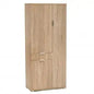 Natural Color Wardrobe with 3 Doors and 1 Drawer, 75x38x174 cm