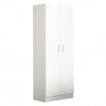 Kleiderschrank Leopold Weiß: Hochwertiges Holz, 80x52x180 cm