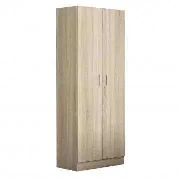 Kleiderschrank Leopold Helle Eiche: Hochwertiges Holz, 80x52x180 cm