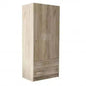 Elm Wardrobe with 2 Doors and Two Drawers POP, 80x52x180 cm