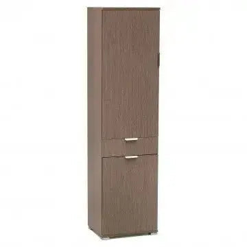 Kleiderschrank, Eiche Grau, mit 2 Türen und 1 Schublade, 45x38x174 cm