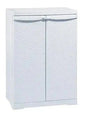 Niedriger Rattan-Schrank, Maße 65x45x91 cm, Farbe Weiß