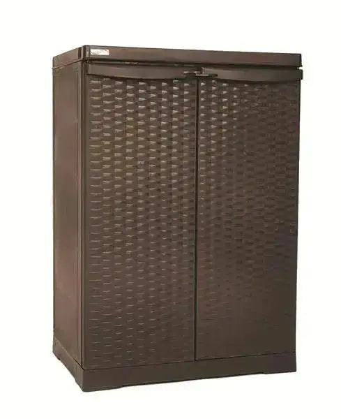 Niedriger Rattan-Schrank, Maße 65x45x91 cm, Farbe Braun