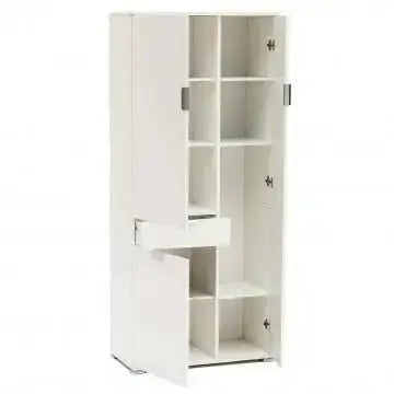 Armadio con 3 Ante e 1 Cassetto Bianco, cm 75x38x174