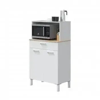 Armadio Cucina a 2 Ante e Cassetto in Bianco Canadian