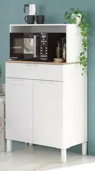 Armadio Cucina a 2 Ante e Cassetto in Bianco Canadian