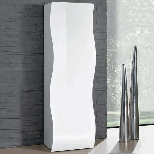 Moderner Kleiderschrank mit 1 Tür ONDA, Farbe Hochglanzweiß