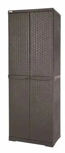 Armadio portascope in rattan misure 65x45x178 cm colore marrone.