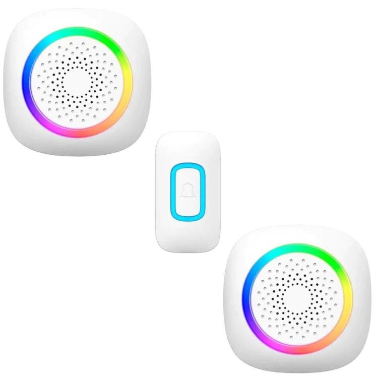 DIGITAL WIRELESS DOORBELL 2 DOUBLE RECEIVER HOME OFFICE