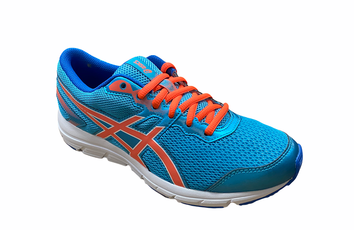 Asics Gel Zaraca 5 GS C635N 3906 - Scarpe Running Ragazzo Azzurro Arancione | 8718833845751