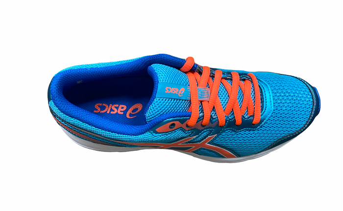 Asics Gel Zaraca 5 GS C635N 3906 - Scarpe Running Ragazzo Azzurro Arancione | 8718833845751