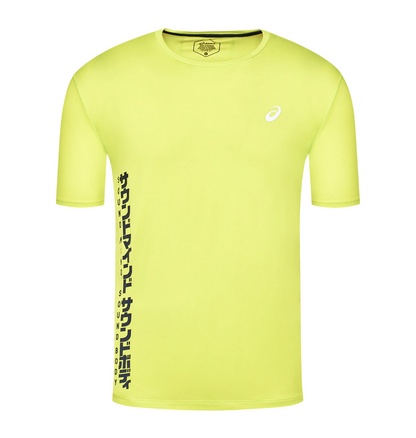 Asics maglietta manica corta da uomo in tessuto tecnico Run SS Top 2011B872 750 yuzu acido
