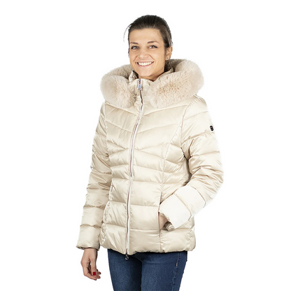 Astrolabio Piumino Donna con Cappuccio CA5G 031 Beige – Caldo e Versatile