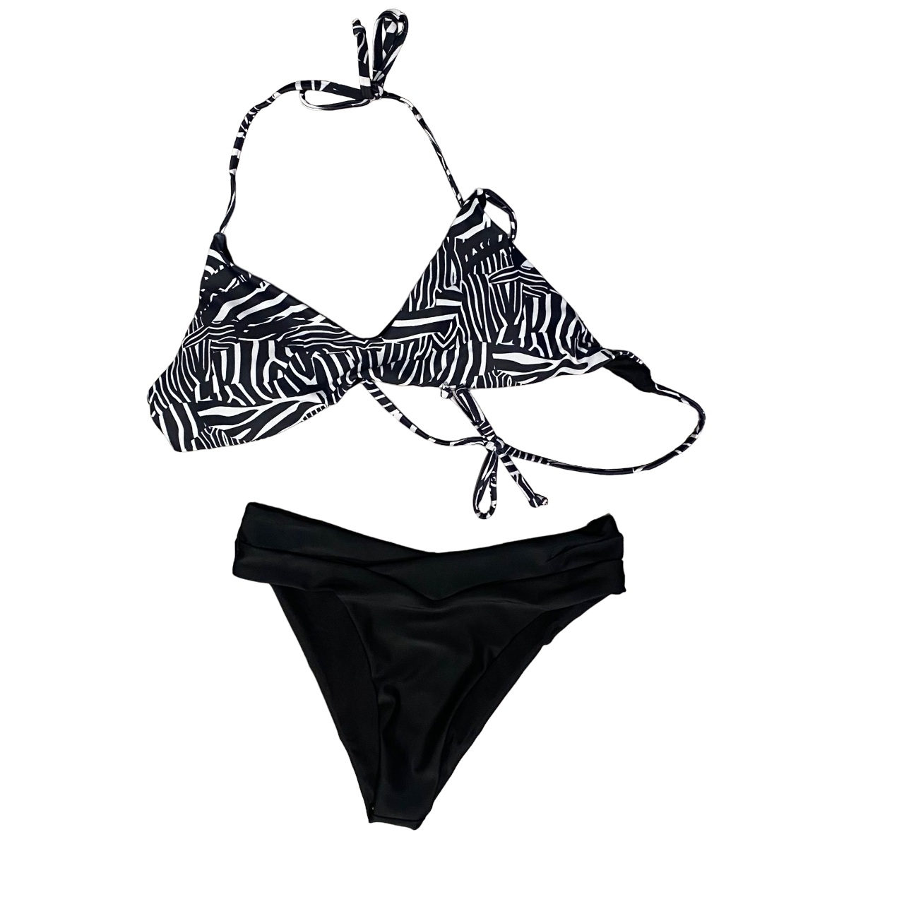 Astrolabio Costume da Bagno Due Pezzi Donna Bianco Nero - M78D EZW