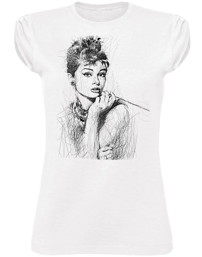 T-shirt Audrey Hepburn Stilizzata — STREET STYLE