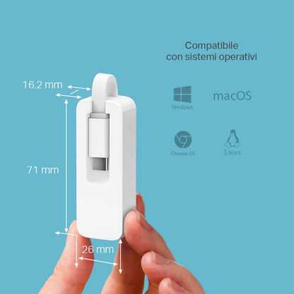 UE300C Adattatore di Rete da USB 3.0 Type C a Gigabit Ethernet