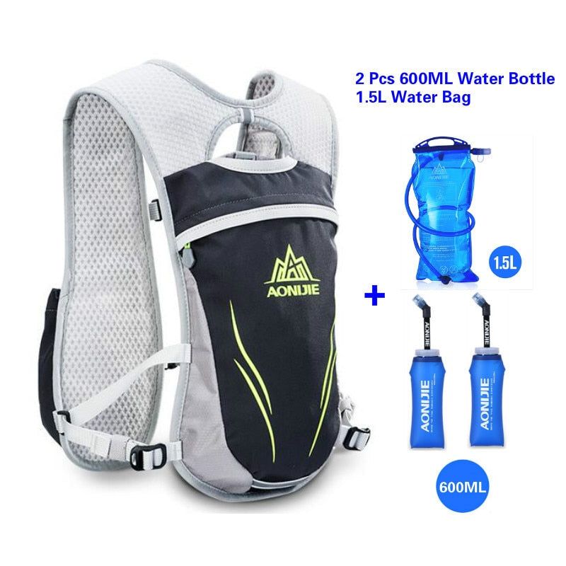 Zaino Running Idratazione Unisex per Maratona con Tasche Multiple