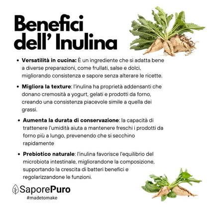 Inulina in polvere pura - Origine Europa - A catena corta