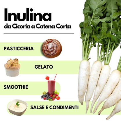 Inulina in polvere pura - Origine Europa - A catena corta