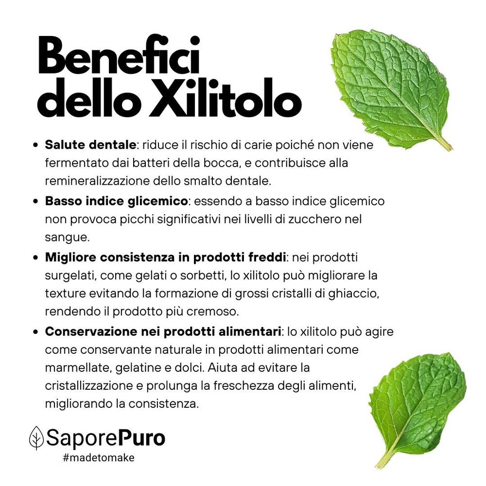 Xilitolo  - Dolcificante Naturale con meno Calorie - Origine Extra E.U.