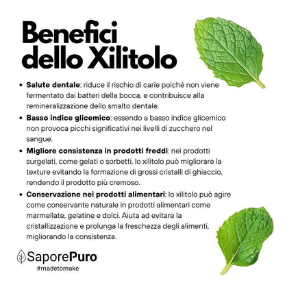 Xilitolo  - Dolcificante Naturale con meno Calorie - Origine Extra E.U.