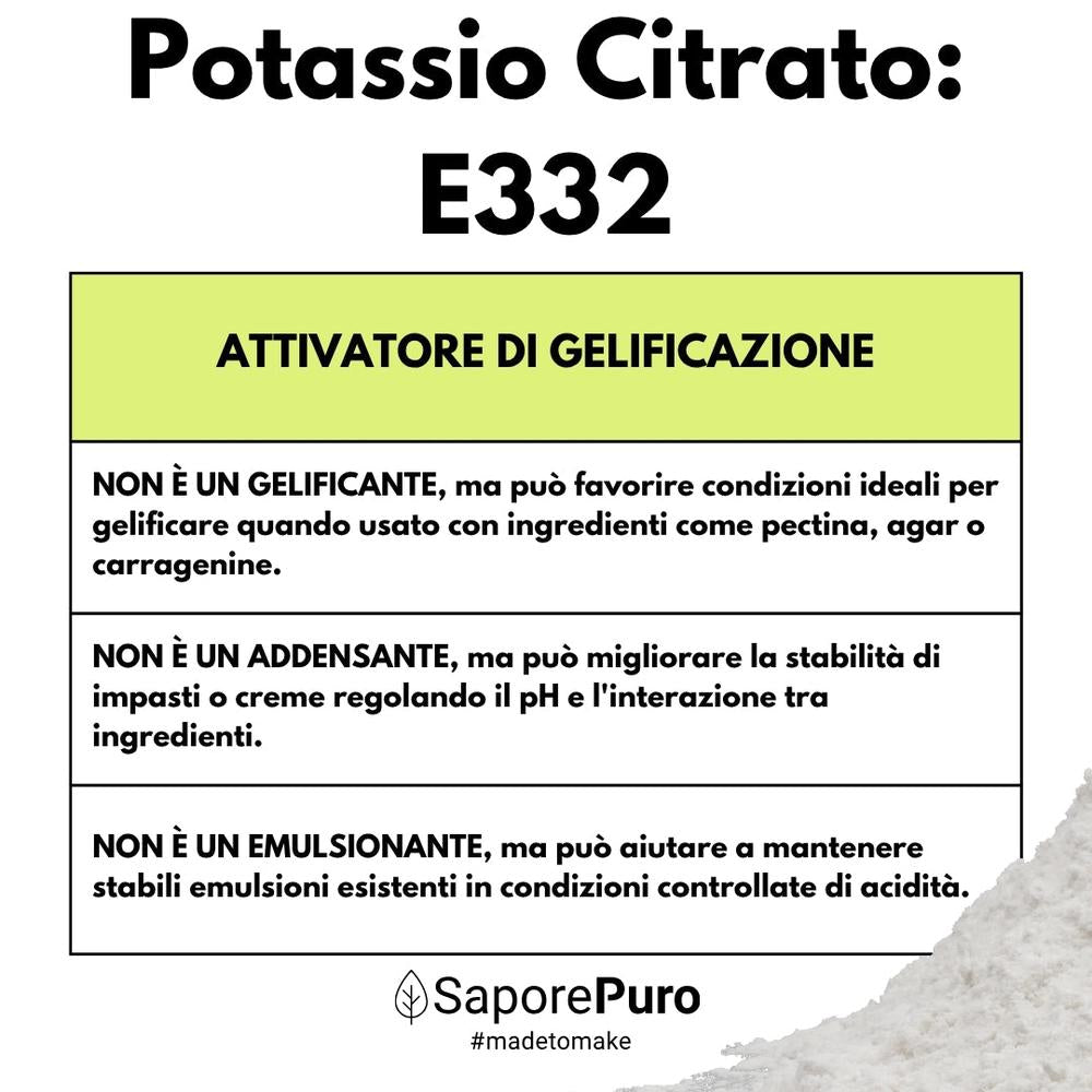 Potassio Citrato - Citrato di Potassio - Origine GERMANIA - Sostituto del Sale