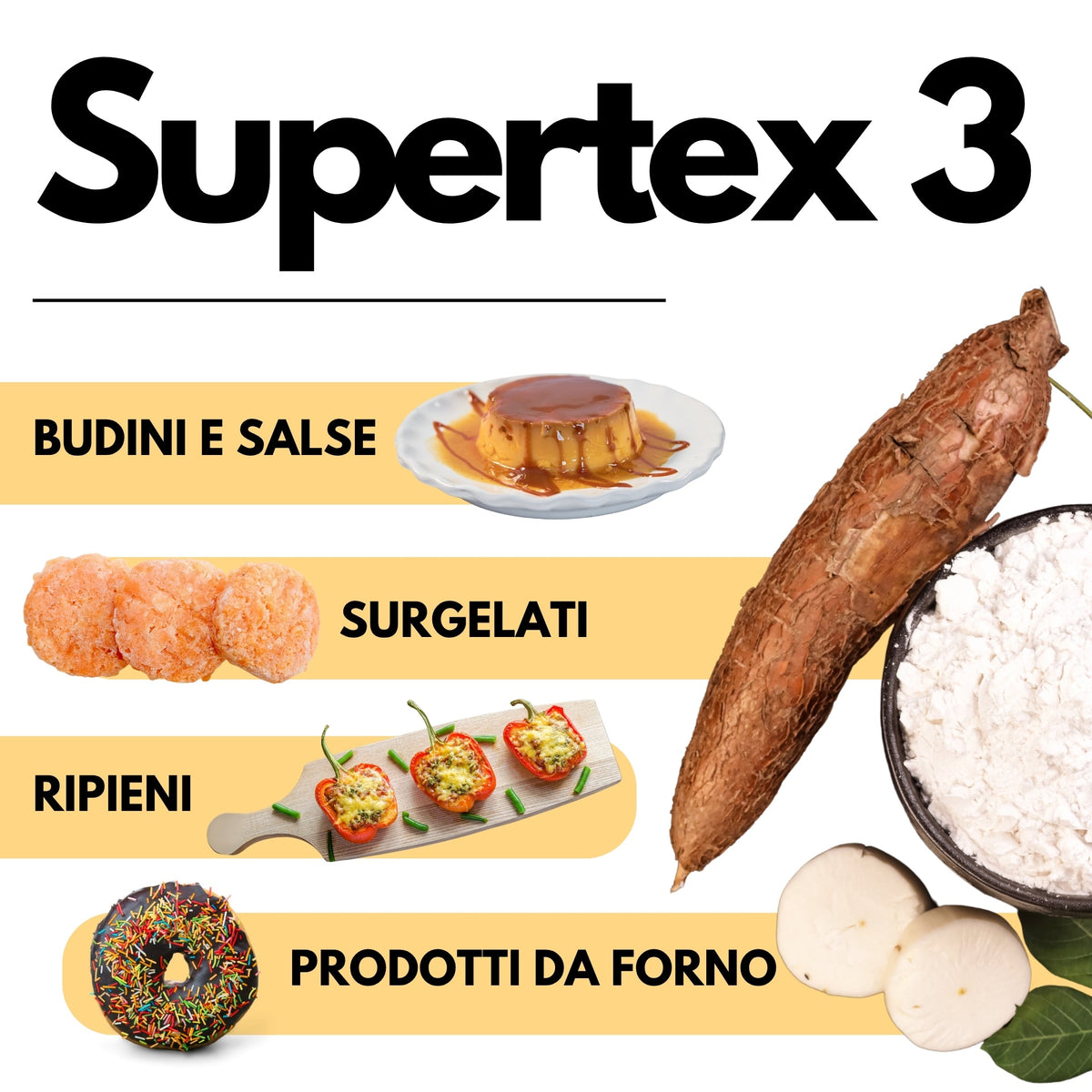SUPERTEX 3 - ULTRATEX 3  - Amido modificato da Tapioca - Uso Caldo e Freddo