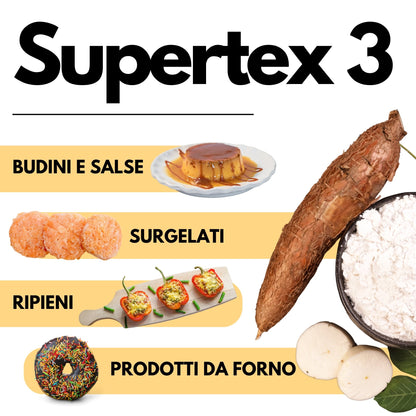 SUPERTEX 3 - ULTRATEX 3  - Amido modificato da Tapioca - Uso Caldo e Freddo