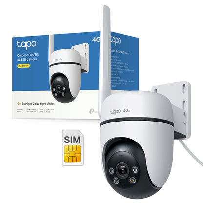 Tapo C501GW Telecamera 4G LTE Esterno FHD, Slot SIM, 360° PTZ, PoE