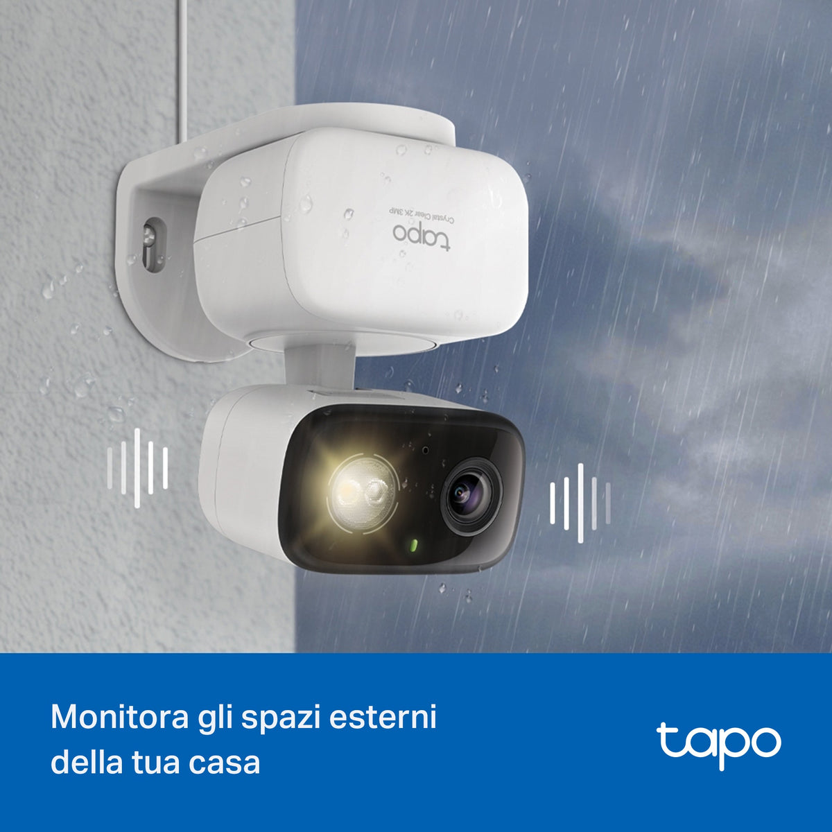 Tapo C236 Telecamera WiFi Esterno/Interno 3K 5MP, Visione a Colori, 360° PTZ