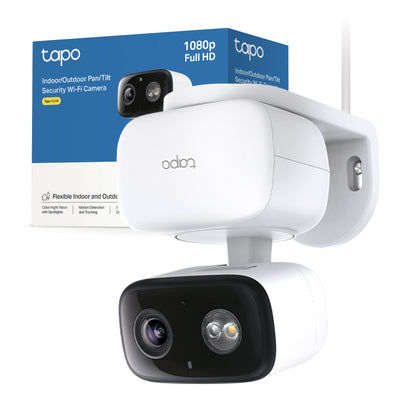 Tapo C206 Telecamera WiFi Interno/Esterno FHD, Visione a Colori, 360° PTZ