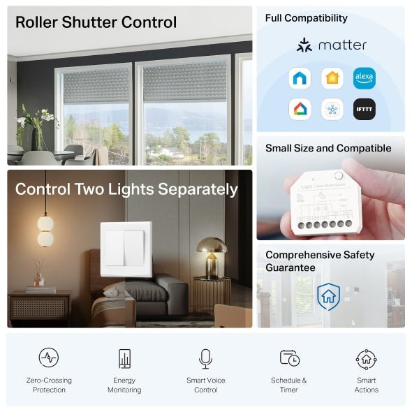 Tapo S112 Relè Interruttore Smart WiFi Bluetooth 2 Canali 6A Energia