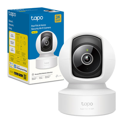 Tapo C232 Telecamera Wi-Fi Interno 3K 5MP, 360° Visuale, Porta Ethernet
