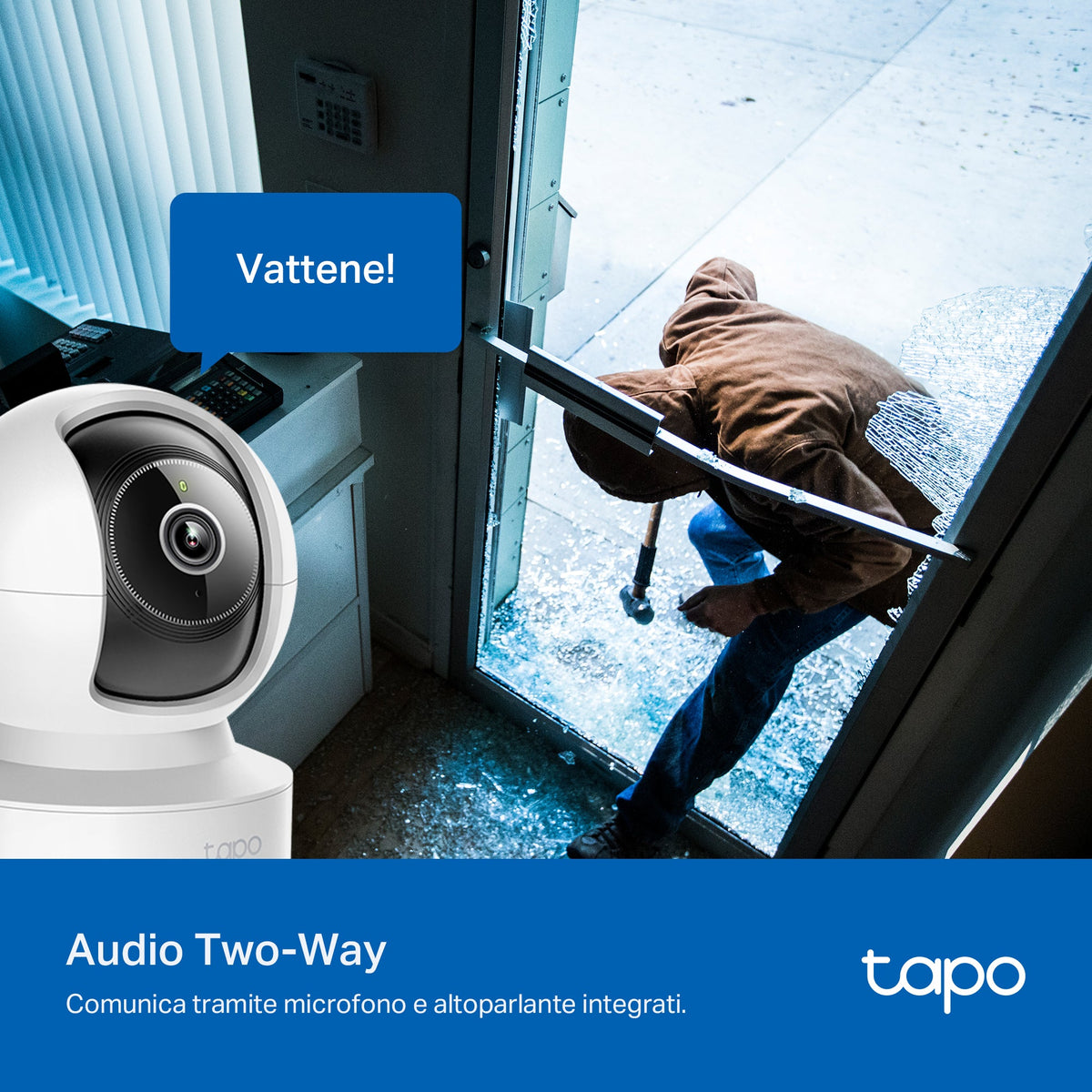 Tapo C232 Telecamera Wi-Fi Interno 3K 5MP, 360° Visuale, Porta Ethernet