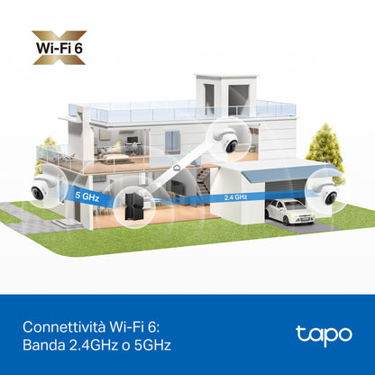 Tapo C560WS Telecamera WiFi Esterno 4K 8MP, Starlight, 360° PTZ, Starlight