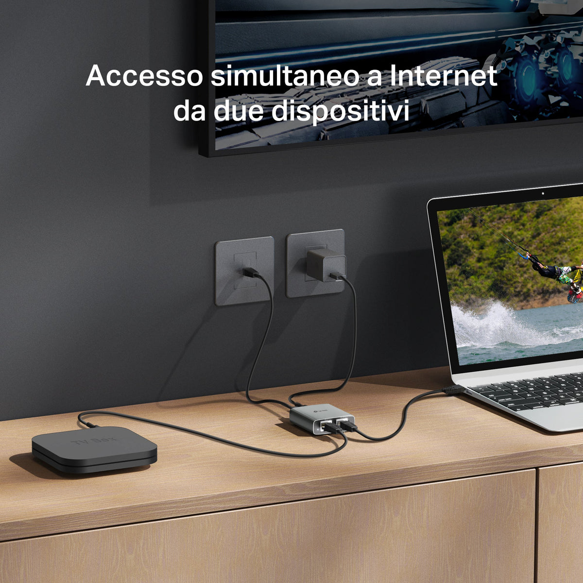 EH210 Sdoppiatore Ethernet Gigabit da 1 a 2