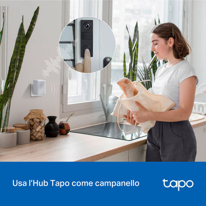 Tapo D205 Video Campanello 2K 3MP, Visione Notturna, Batteria 5200mAh