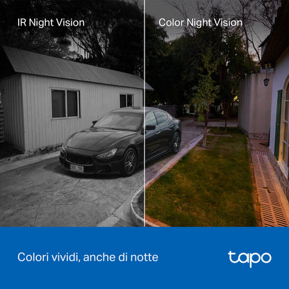 Tapo C610 KIT Telecamera WiFi Esterno 2K 3MP Senza Fili con Pannello Solare, 360° PTZ