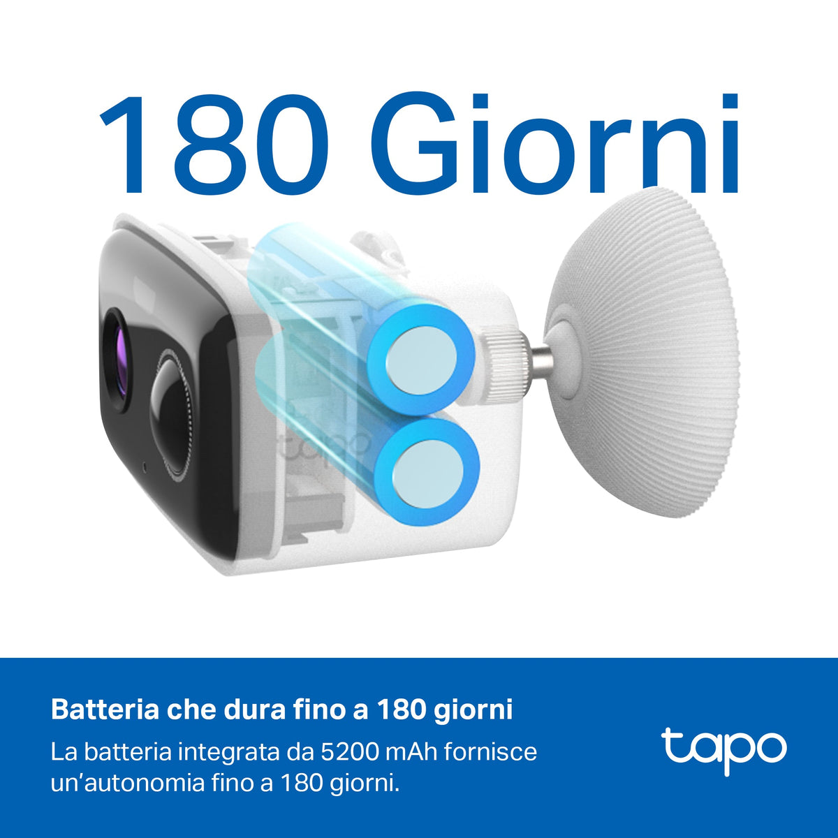 Tapo C400 KIT Telecamera WiFi Esterno FHD 2MP Batteria con Pannello Solare